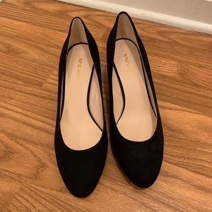 Nine West Mela Black Suede Wedge